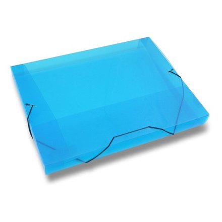 Papírenské zboží - Box na dokumenty Transparent modré