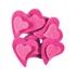 Papírenské zboží - Dekorácia srdca plyš ružové 6 ks