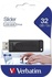 Papírenské zboží - 32GB USB Flash 2.0 Slider, VERBATIM, čierny