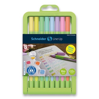 Papírenské zboží - Liner Schneider Line-up sada, 8 ks, pastelové barvy