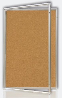 Papírenské zboží - Vitrína vnitřní s vertikálním otevíráním 120 x 90 - korková
