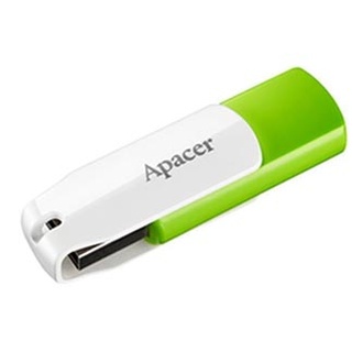 Papírenské zboží - Apacer USB flash disk, USB 2.0, 16GB, AH335, zelený, AP16GAH335G-1, USB A, s otočnou kryt