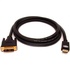 Papírenské zboží - Video kábel DVI (18+1) M - HDMI M, 2m, pozlatené konektory, čierna, Logo, blister