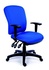Papírenské zboží - Manažérska stolička, textilná, čierna základňa, MaYAH, Comfort, modrá