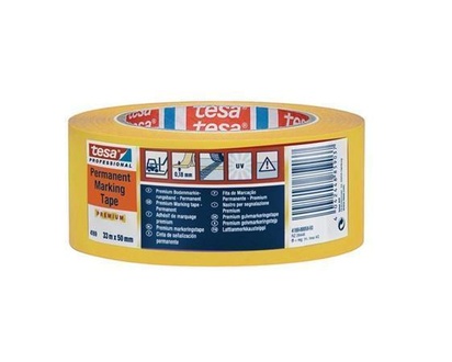 Papírenské zboží - Výstražná a značkovací páska "Proffesional Premium 4169", žlutá, 50 mm x 33 m, TESA