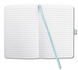 Papírenské zboží - Exkluzívny zápisník Jolie, pastelovo modrá, linajkový, 135x203 mm, 174 listov, SIGEL