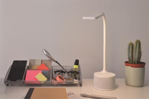 Papírenské zboží - Stolní lampa "Ledsound", bílá, LED, 3,5 W, ALBA