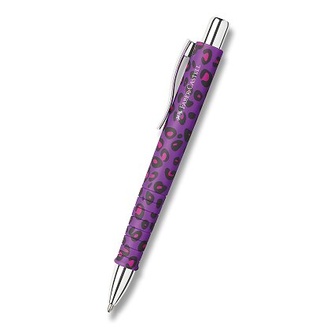 Papírenské zboží - Kuličkové pero Faber-Castell Poly Ball XB Leopard Editon - fialová