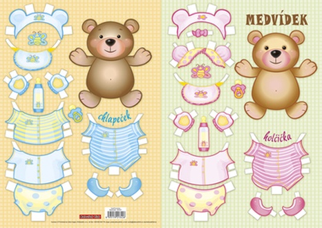 Papírenské zboží - Vystřihovánka Medvídek