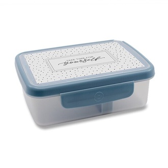 Papírenské zboží - Svačinový box Zdravá sváča Scandi šedomodrá
