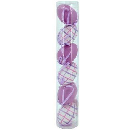 Papírenské zboží - Vajíčka velikonoční v tubě fialové 6ks / 6cm