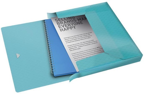 Papírenské zboží - Box na spisy s gumičkou "Colour'Ice", modrá, 25 mm, PP, A4, ESSELTE