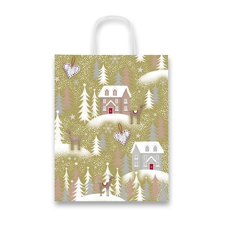 Papírenské zboží - Dárková taška Fantasia Winter různé rozměry 360 x 120 x 460 mm