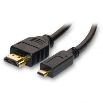 Papírenské zboží - Kabel HDMI M- HDMI (micro) M, High Speed, 2m, zlacené konektory, černá
