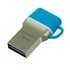 Papírenské zboží - Goodram USB flash disk OTG, USB 3.0 (3.2 Gen 1), 16GB, ODD3, modrý, ODD3-0160B0R11, USB A / USB C, s krytkou