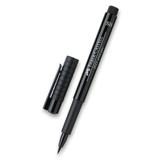 Papírenské zboží - Popisovač Faber-Castell Pitt Artist Pen Soft Brush černý