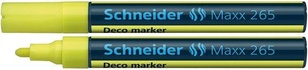 Papírenské zboží - Kriedový popisovač Maxx 265, žltá, 2-3mm, tekutý, SCHNEIDER