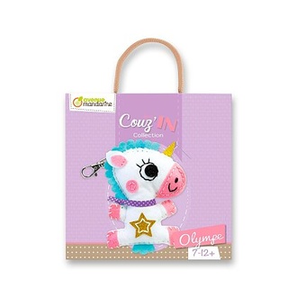 Papírenské zboží - Kreativní sada Avenue Mandarine Přívěšek k ušití - jednorožec Olympe