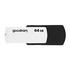 Papírenské zboží - Goodram USB flash disk, USB 2.0, 64GB, UC02, čierny, UCO2-0640KWR11, USB A, s otočnou krytkou