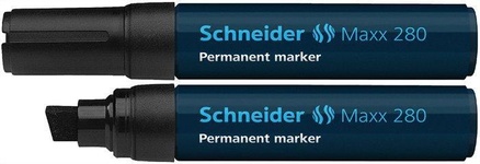 Papírenské zboží - Permanentní popisovač "Maxx 280", černá, 4-12mm, klínový hrot, SCHNEIDER