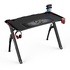 Papírenské zboží - ULTRADESK Herný stôl INVADER - BLACK, 120x64 cm, 75 cm, podsvietený, s XL podložkou pod myš, držiak slúchadiel aj nápojov
