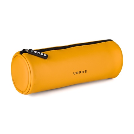 Papírenské zboží - Pouzdro etue PU kulatá VERDE hořčice