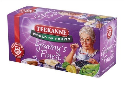 Papírenské zboží - Čaj, ovocný, 20x2,5 g, TEEKANNE "Granny Finest", švestka-skořice