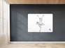 Papírenské zboží - Biela bezrámová magnetická tabuľa Qboard 57 x 45 cm