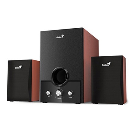 Papírenské zboží - Genius reproduktory SW-HF 2.1 1700 v2, 2.1, 45W, hnědo-černé, regulace hlasitosti, 3,5 mm