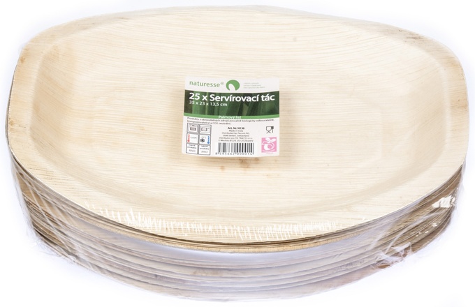 Papírenské zboží - Mísa palmový list Naturesse 35x23x13,5 cm[25ks]
