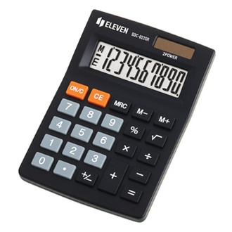 Papírenské zboží - Eleven kalkulačka SDC022SR, černá, stolní, desetimístná, duální napáje, ní
