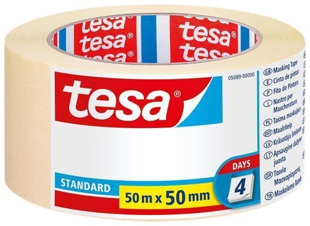 Papírenské zboží - Maskovací páska "Standard 5089", 50 mm x 50 m, TESA
