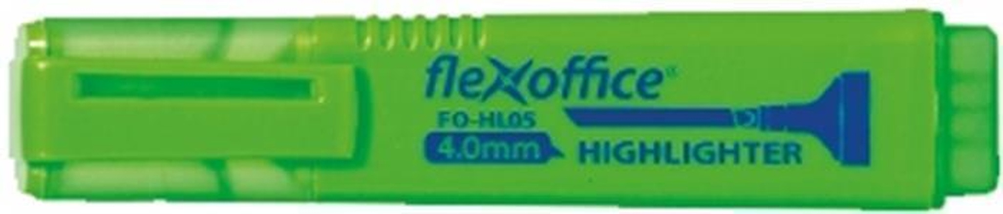 Papírenské zboží - Zvýrazňovač "HL05", zelená, 4,0 mm, FLEXOFFICE