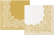 Papírenské zboží - Obrúsky PAW AIRLAID 40x40 cm Reverse ROAYL LACE gold-white [50 ks]