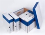 Papírenské zboží - Archivačný kontajner, modro-biely, 320x460x270 mm, VICTORIA