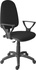 Papírenské zboží - Kancelárska stolička Megane, čierna, čalúnenie textílie, čierny kríž