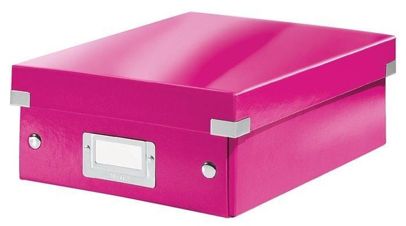 Papírenské zboží - Malá organizační krabice Leitz Click & Store, Růžová