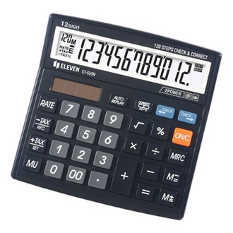 Papírenské zboží - Eleven kalkulačka CT555N, černá, stolní, dvanáctimístná
