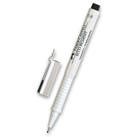 Papírenské zboží - Popisovač Faber-Castell Ecco Pigment - černý 0,8 mm