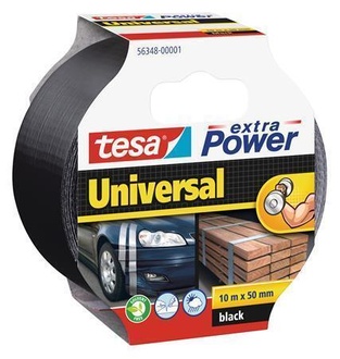 Papírenské zboží - Textilní páska "extra Power 56348", černá, 50 mm x 10 m, univerzální, TESA