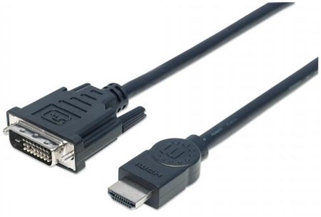 Papírenské zboží - HDMI - DVI-D kabel, 5 m, MANHATTAN