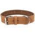 Papírenské zboží - Rustic kožený obojok Heartbeat - hnedá L-XL: 55-65cm/40mm