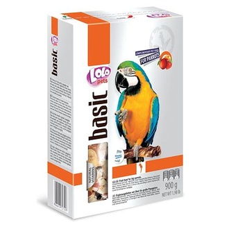 Papírenské zboží - LOLO BASIC kompl.ovocné krmivo pro velké papoušky 900 g krabička 