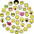 Papírenské zboží - Pečiatky Stampo Smiley Smajlíci, 38 ks