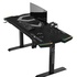Papírenské zboží - ULTRADESK Herný stôl FORCE - šedý, 166x70 cm, 76.5 cm, s XXL podložkou pod myš, držiak slúchadiel aj nápojov, RGB podsvietenie