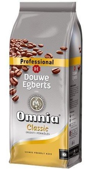 Papírenské zboží - Káva zrnková, pražená, vakuově balené, 1 000 g, DOUWE EGBERTS "Omnia"