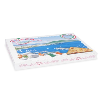 Papírenské zboží - Krabice na pizzu z vlnité lepenky 60 x 40 x 5 cm [50 ks]