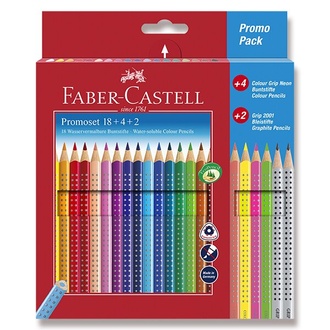 Papírenské zboží - Pastelky Faber-Castell 201540 Grip 2001 22 barev + 2 grafitové tužky