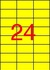 Papírenské zboží - Etiketa, 70 x 37mm, žltá, 2400ks/bal., APLI