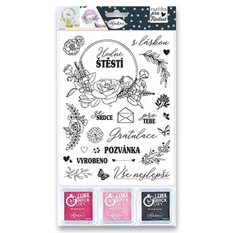 Papírenské zboží - Razítka Aladine Stamp With Love Květinová razítka, 25 ks